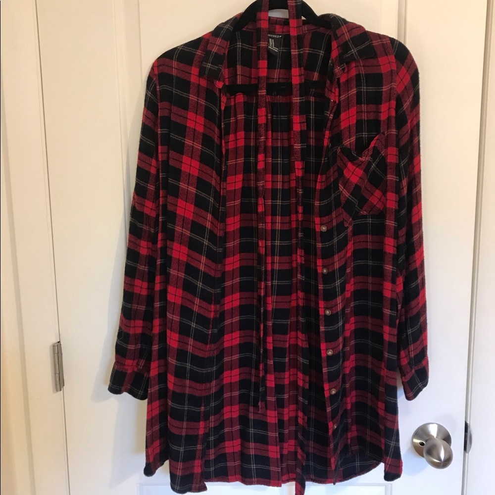 F21 flannel dress